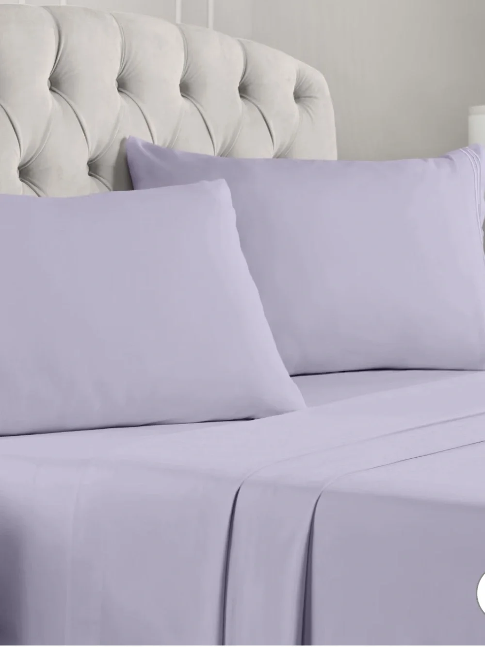 Mellanni 1800 Brushed Microfiber Bed Sheets King Lavender 4-Piece Set Soft